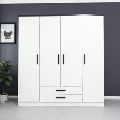 Kale Plus 4 Kapak 2 Çekmece Zincir Dolap - Beyaz