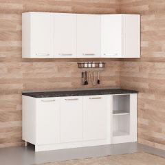 Minar 185Cm Köşe Mutfak Dolabı - Beyaz K185-B1