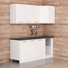 Minar 185Cm Köşe Mutfak Dolabı - Beyaz K185-B2