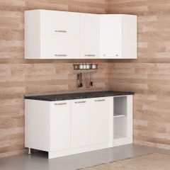 Minar 185Cm Köşe Mutfak Dolabı - Beyaz K185-B3