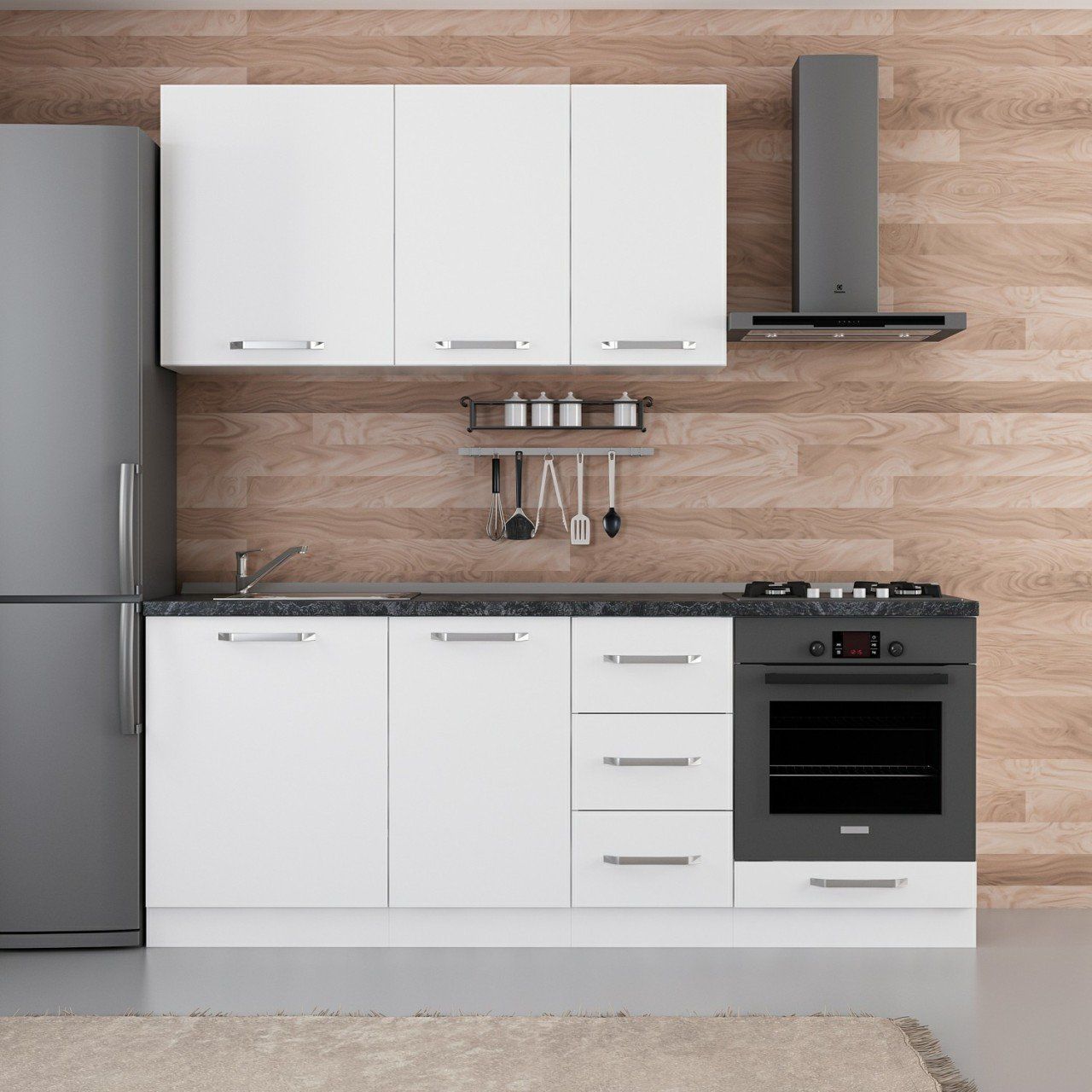 Minar 205 Cm Mutfak Dolabı Beyaz 205-B3