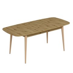 Mitra Yemek Masası - Artisan/Ahşap Ayak