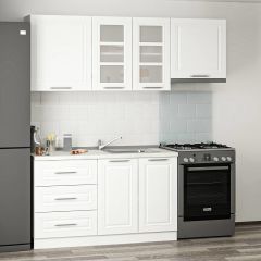 MİNAR 200 CM MEBRAN C MUTFAK DOLABI BEYAZ 200-MCB2