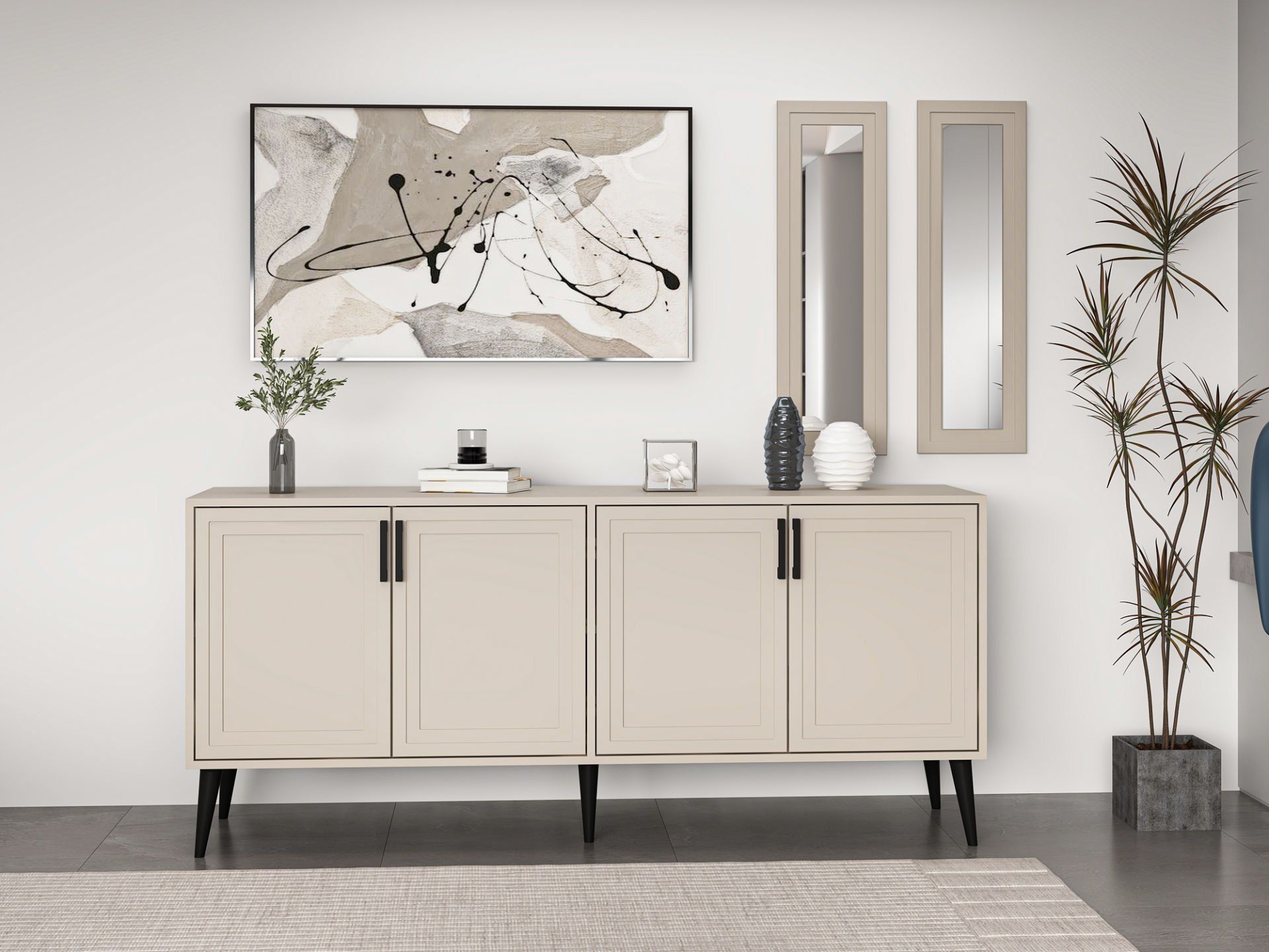 Prime Konsol & Ayna - Kumtaşı