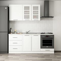 MİNAR 200 CM MEBRAN C MUTFAK DOLABI BEYAZ 200-MCB3