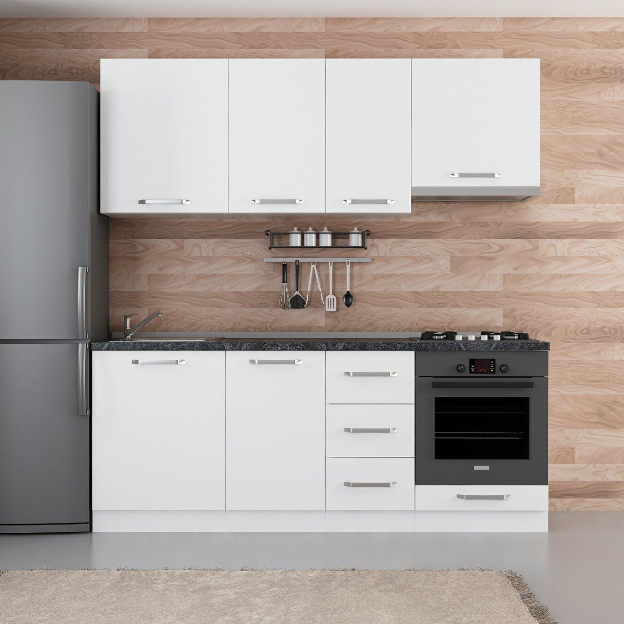 Minar 205 Cm Mutfak Dolabı Beyaz 205-B5