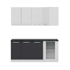 Minar 185Cm Köşe Mutfak Dolabı - Beyaz/Antrasit K185-A2