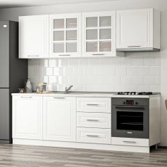 Mi̇nar 240 Cm Mebran C Mutfak Dolabi Beyaz 240-mcb1