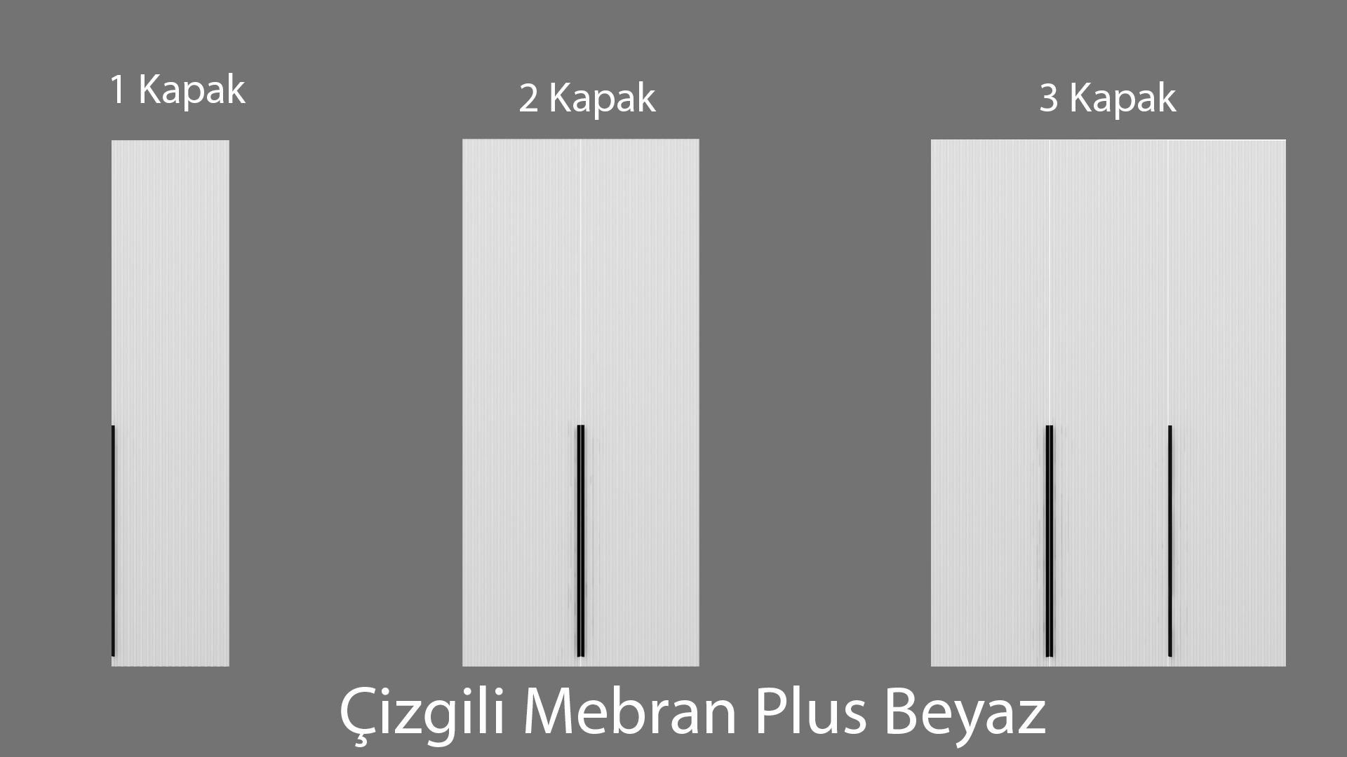 Kale Çizgili Mebran Kapak Beyaz