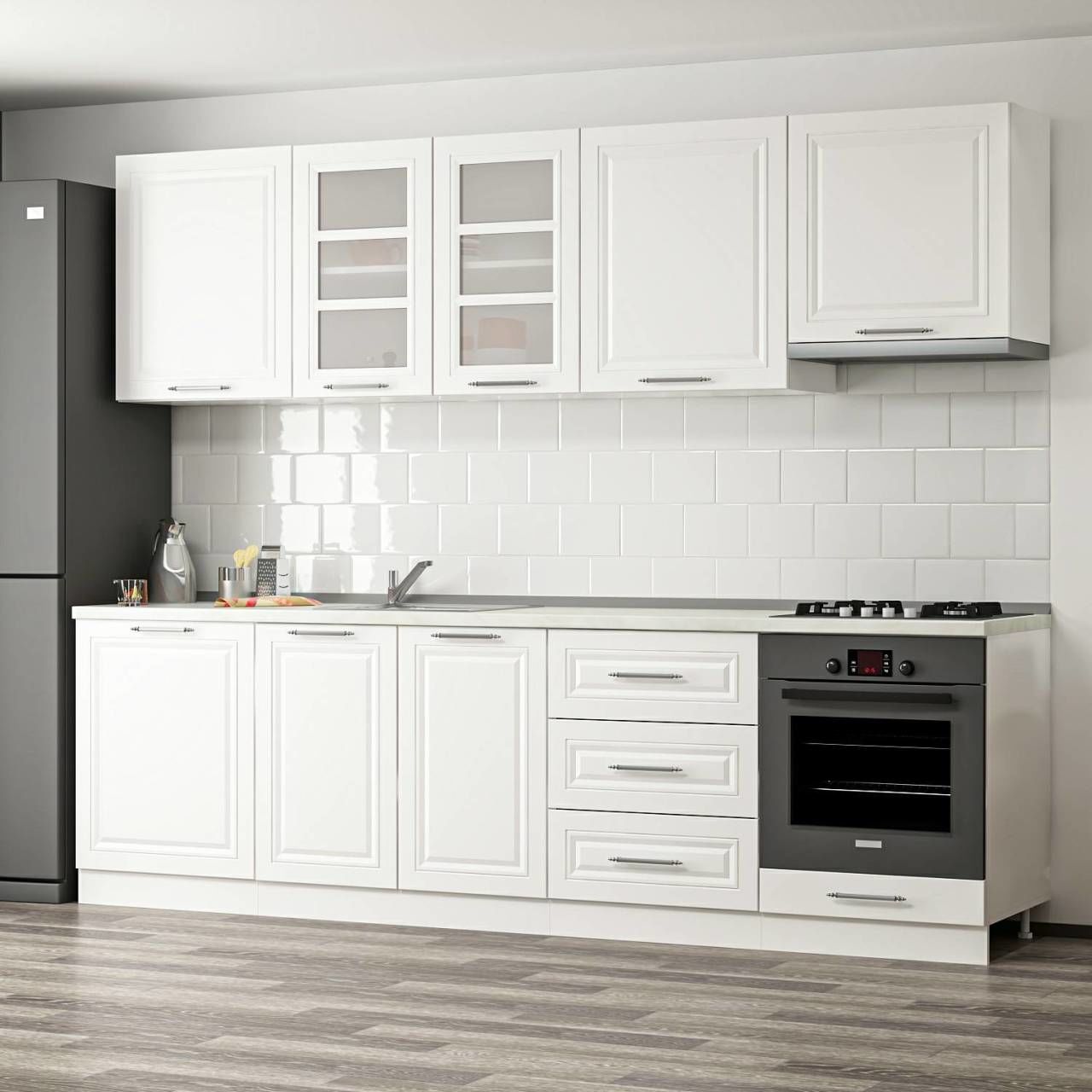 MİNAR 270 CM MEBRAN C MUTFAK DOLABI BEYAZ 270-MCB1