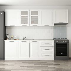 Mi̇nar 270 Cm Mebran C Mutfak Dolabi Beyaz 270-mcb2