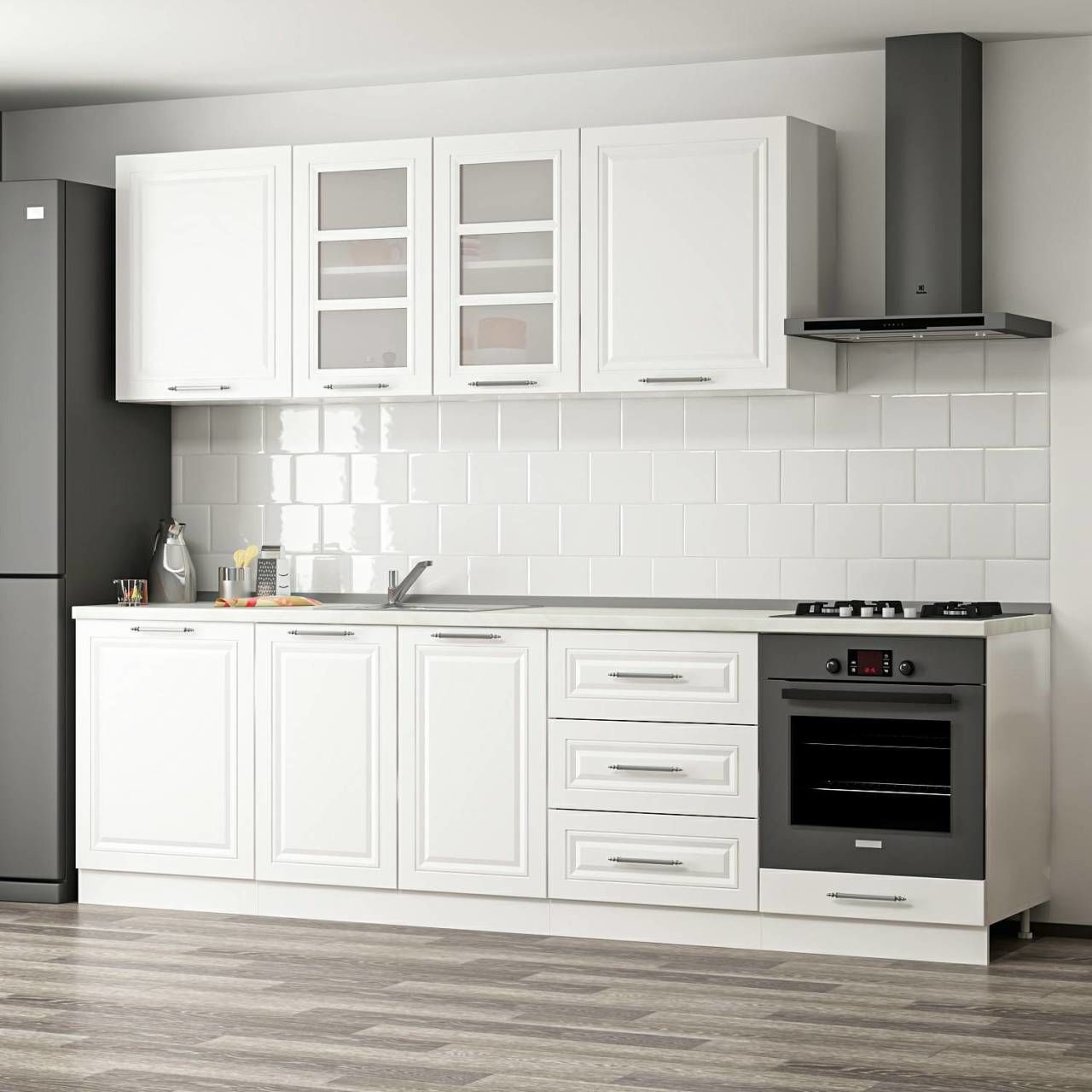 MİNAR 270 CM MEBRAN C MUTFAK DOLABI BEYAZ 270-MCB3