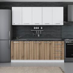 Minar 205 Cm Mutfak Dolabı Beyaz Dore 205-D1