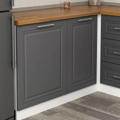 MİNAR 165CM KÖŞE MUTFAK DOLABI BEYAZ ANTRASİT K165-MCBA1