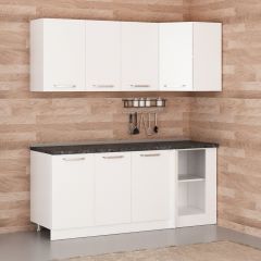 Minar 190Cm Köşe Mutfak Dolabı - Beyaz K190-B1