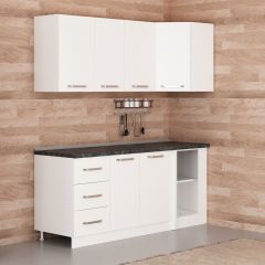 Minar 190Cm Köşe Mutfak Dolabı - Beyaz K190-B2