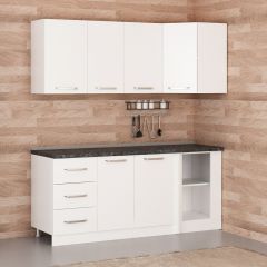 Minar 190Cm Köşe Mutfak Dolabı - Beyaz K190-B2