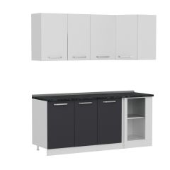 Minar 190Cm Köşe Mutfak Dolabı - Beyaz/Antrasit K190-A1