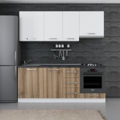 Minar 205 Cm Mutfak Dolabı Beyaz Dore 205-D5