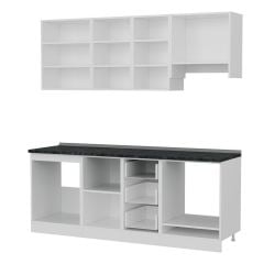 Minar 205 Cm Mutfak Dolabı Beyaz Dore 205-D5