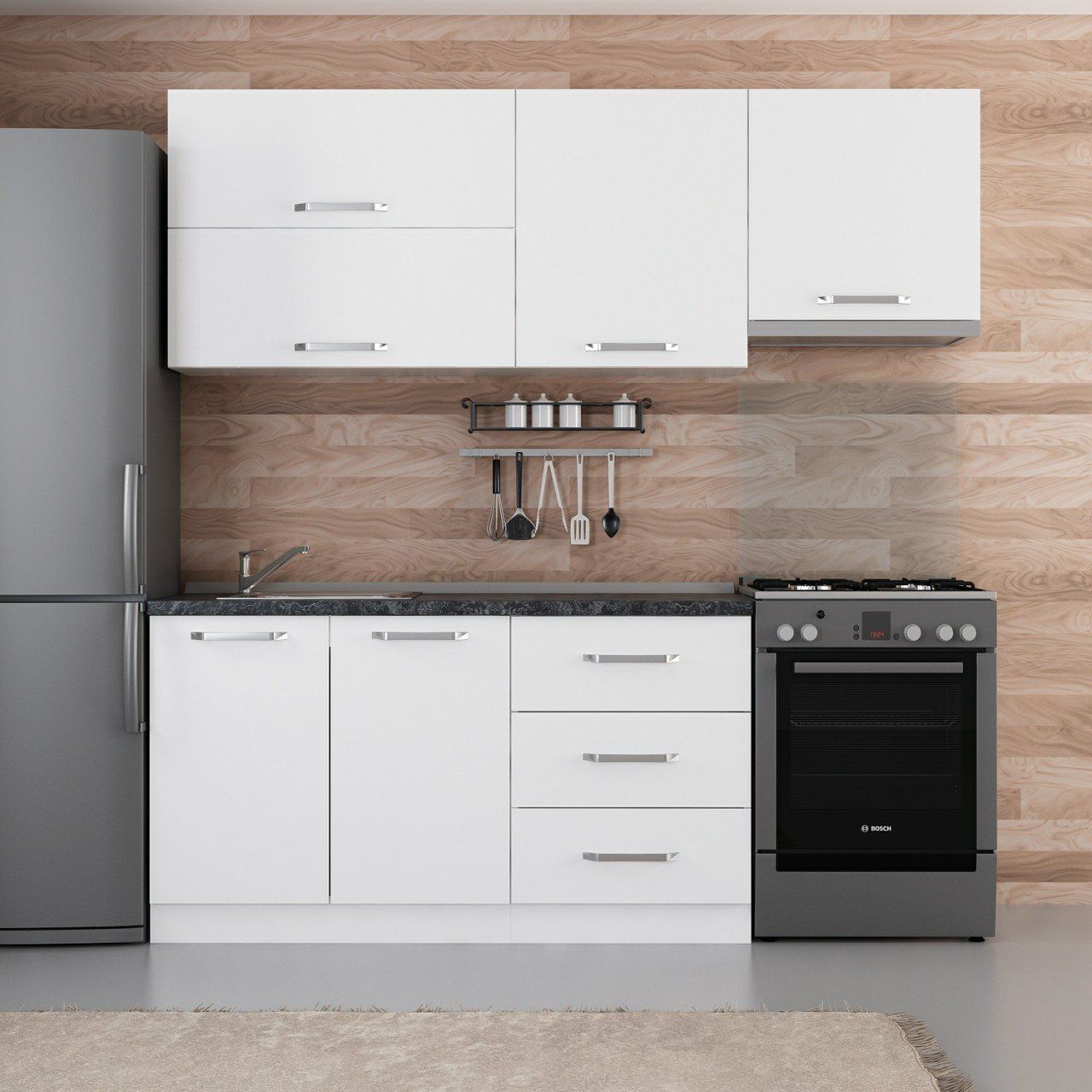 Minar 210 Cm Mutfak Dolabı Beyaz 210-B4