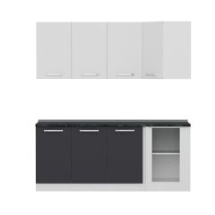 Minar 195Cm Köşe Mutfak Dolabı - Beyaz/Antrasit K195-A1