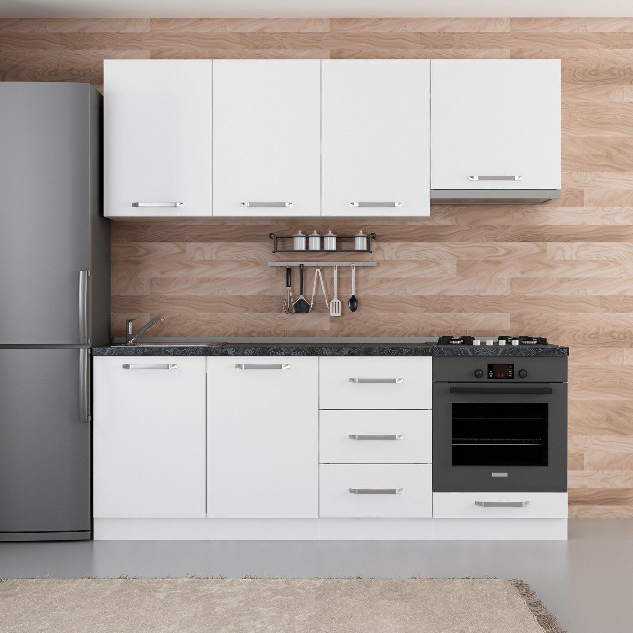 Minar 210 Cm Mutfak Dolabı Beyaz 210-B8