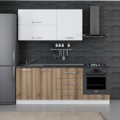 Minar 210 Cm Mutfak Dolabı Beyaz Dore 210-D3