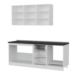 Minar 210 Cm Mutfak Dolabı Beyaz Dore 210-D6