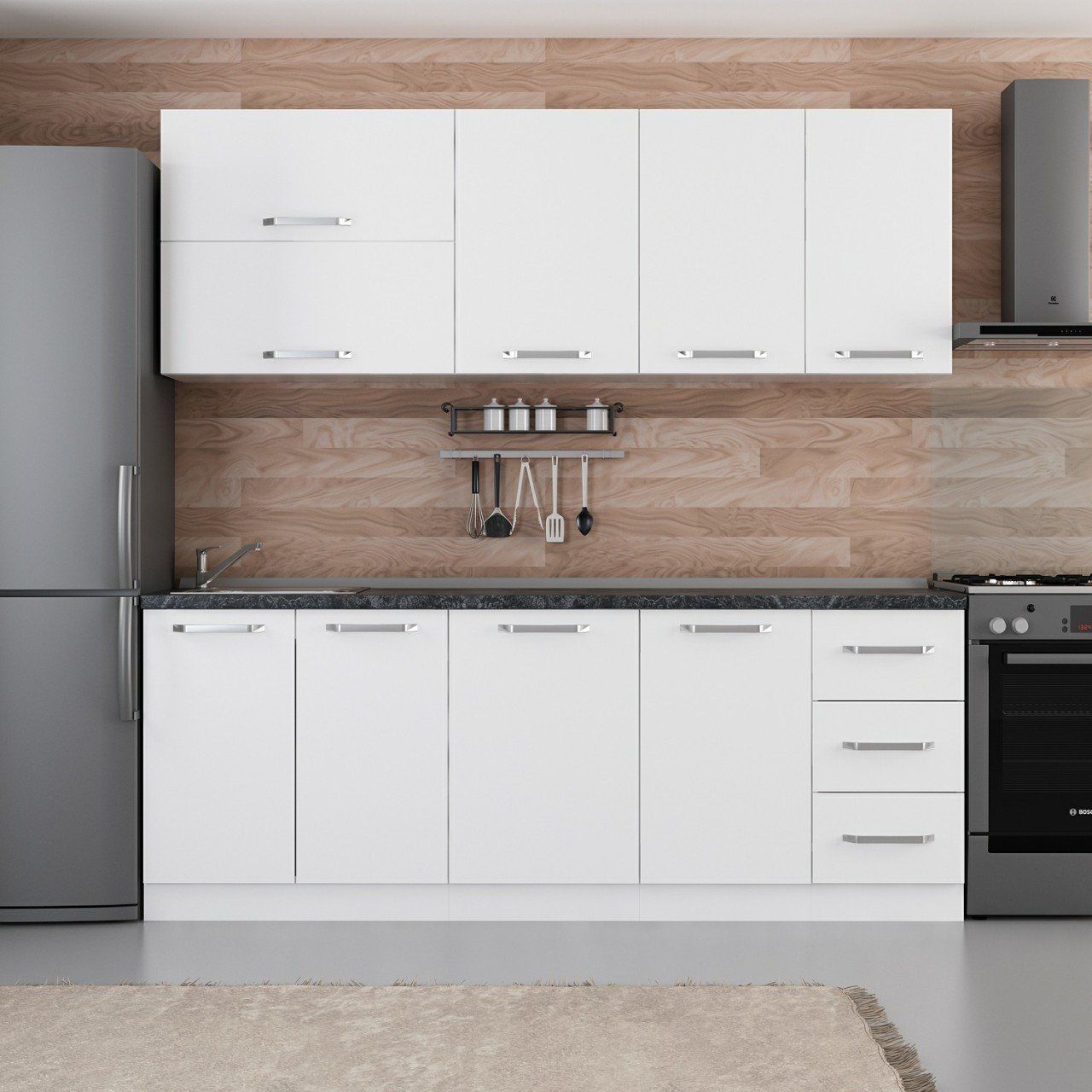 Minar 215 Cm Mutfak Dolabı Beyaz 215-B1