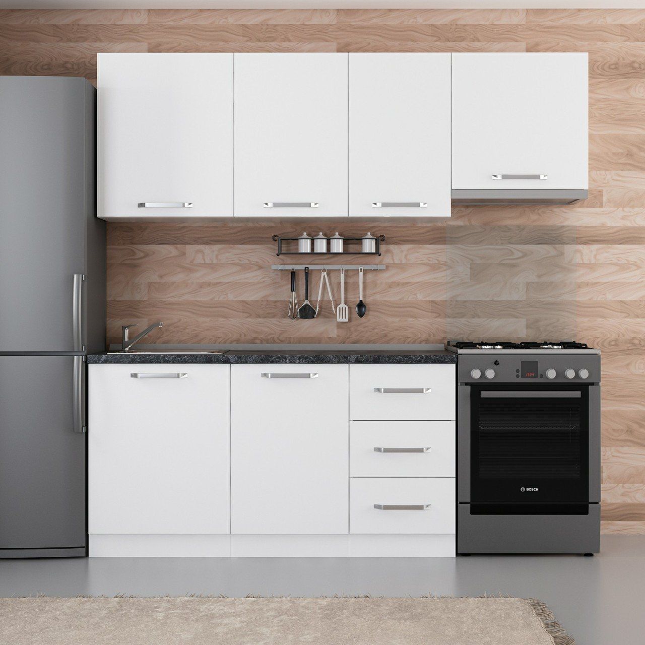 Minar 215 Cm Mutfak Dolabı Beyaz 215-B4