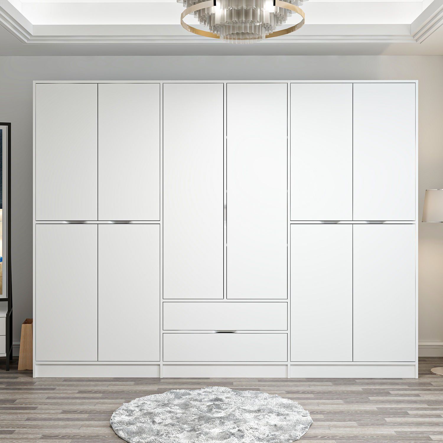 Elina 6 Kapaklı Dolap - Beyaz/Beyaz