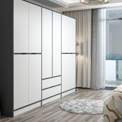 Elina 6 Kapaklı Dolap - Antrasit/Beyaz