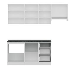 Minar 215 Cm Mutfak Dolabı Beyaz Antrasit 215-A4