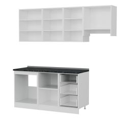 Minar 215 Cm Mutfak Dolabı Beyaz Antrasit 215-A4