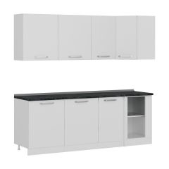 Minar 225Cm Köşe Mutfak Dolabı - Beyaz K225-B1