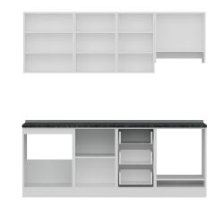 Minar 215 Cm Mutfak Dolabı Beyaz Antrasit 215-A5