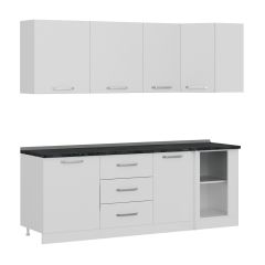 Minar 225Cm Köşe Mutfak Dolabı - Beyaz K225-B3