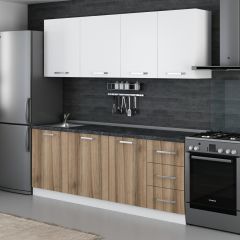 Minar 215 Cm Mutfak Dolabı Beyaz Dore 215-D2