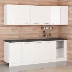 Minar 240Cm Köşe Mutfak Dolabı - Beyaz K240-B1