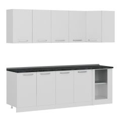 Minar 240Cm Köşe Mutfak Dolabı - Beyaz K240-B1