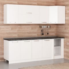 Minar 240Cm Köşe Mutfak Dolabı - Beyaz K240-B2