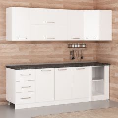 Minar 240Cm Köşe Mutfak Dolabı - Beyaz K240-B3