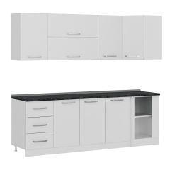 Minar 240Cm Köşe Mutfak Dolabı - Beyaz K240-B3