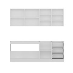 Minar 220 Cm Mutfak Dolabı Beyaz Antrasit 220-A1