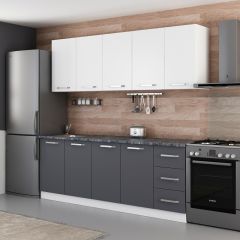 Minar 220 Cm Mutfak Dolabı Beyaz Antrasit 220-A3