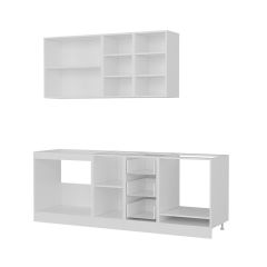 Minar 220 Cm Mutfak Dolabı Beyaz Antrasit 220-A7