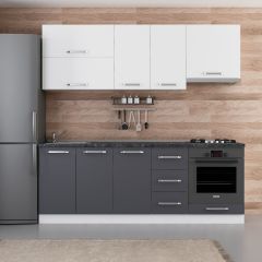 Minar 220 Cm Mutfak Dolabı Beyaz Antrasit 220-A9