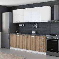 Minar 220 Cm Mutfak Dolabı Beyaz Dore 220-D2