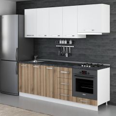 Minar 220 Cm Mutfak Dolabı Beyaz Dore 220-D6